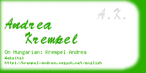 andrea krempel business card